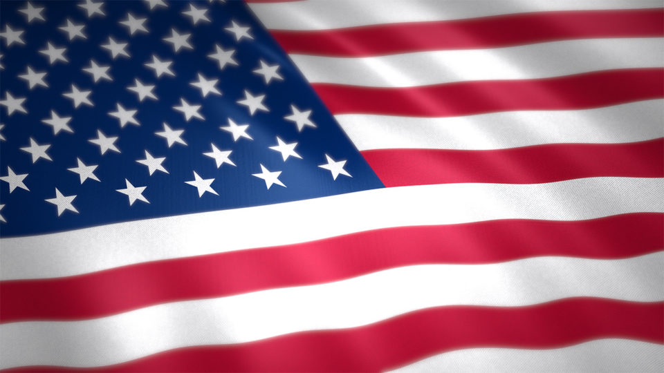 Waving flag : United States (4K)