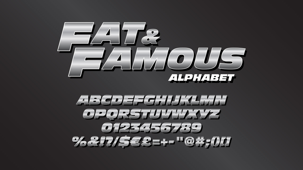 Vector Alphabet : FAST AND FURIOUS