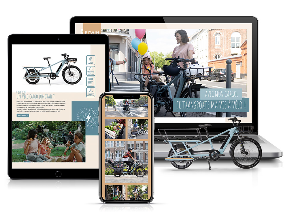 B'TWIN | Vélo cargo Longtail (2021) by Waiona B'TWIN | Vélo cargo Longtail (2021) by Waiona