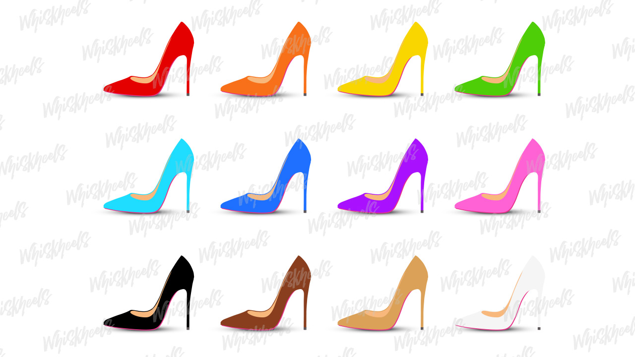 High heels : Set of coloured high heels