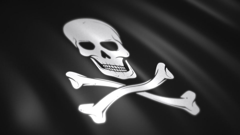 Image Stock | Waving flag : Pirate (4K) Image Stock | Waving flag : Pirate (4K)